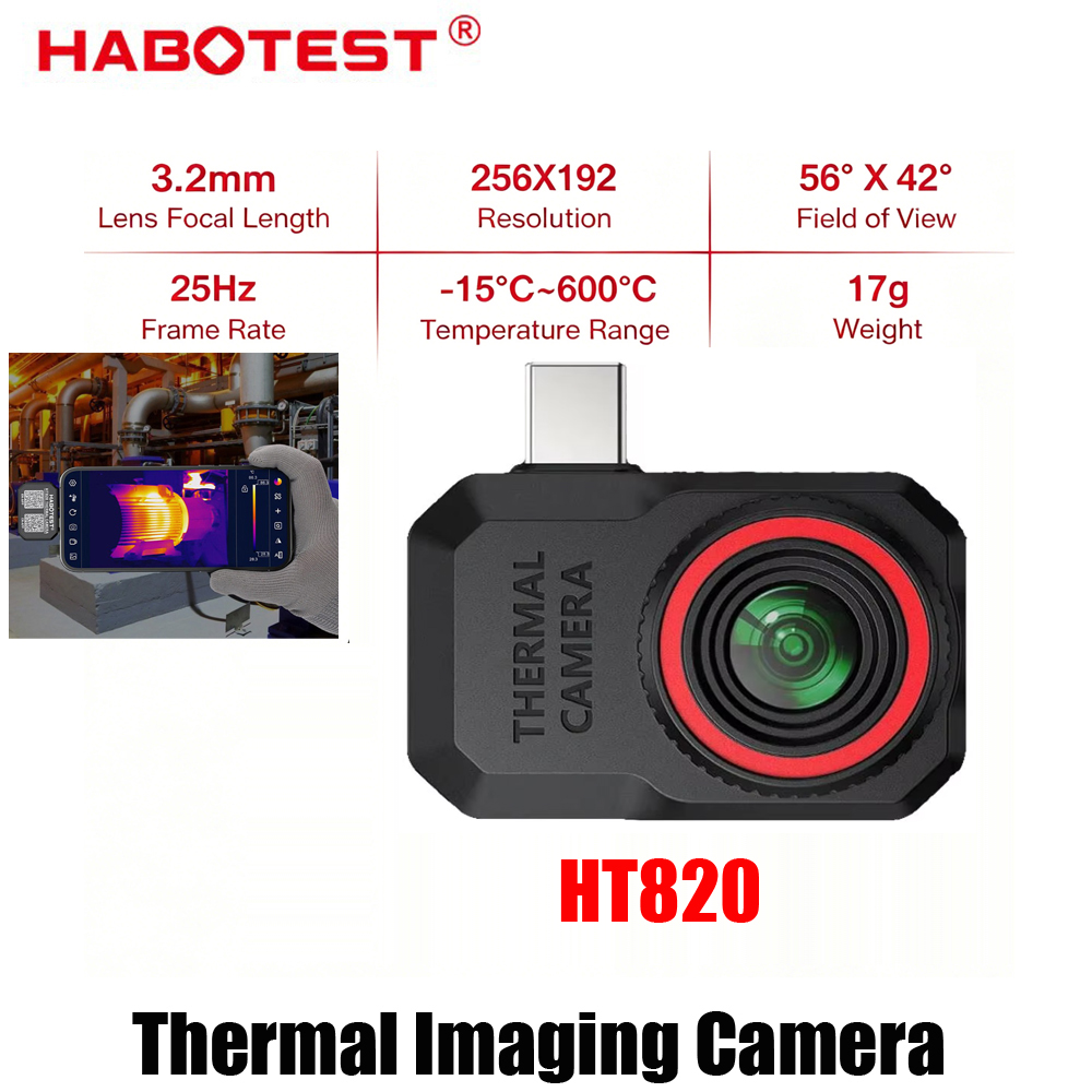 Thermal Imaging Camera 256X192 - 2026 Nieuwe HABOTEST HT820 Telefoon Thermische