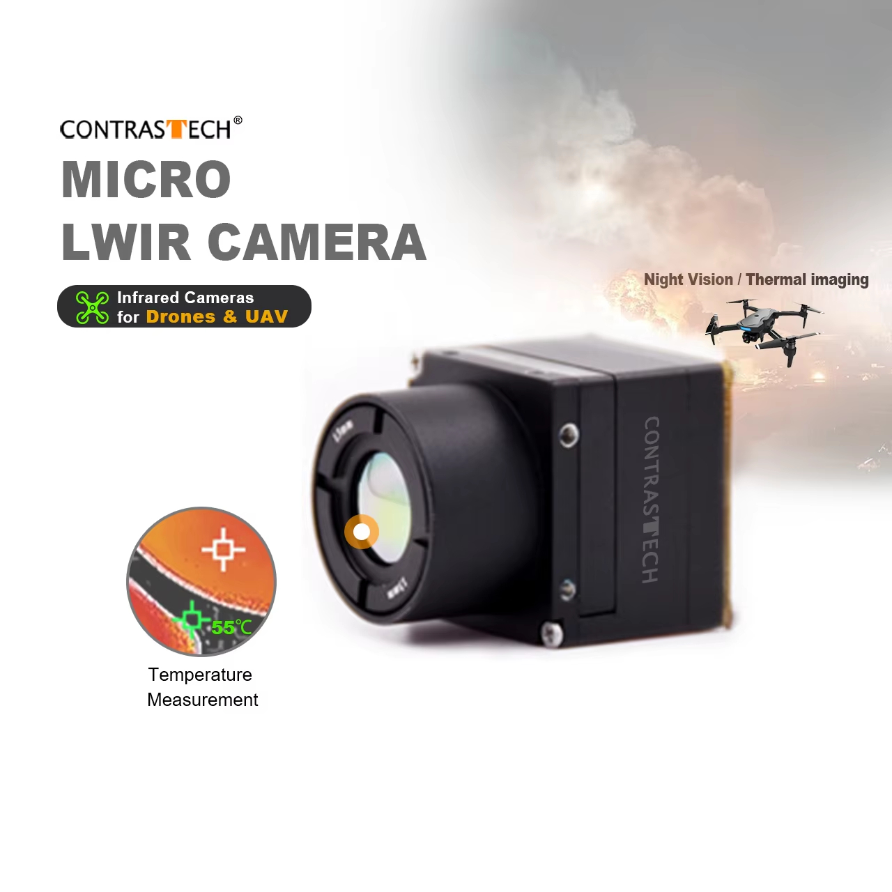 640x512 LWIR Sluiterloze radio - Thermal Imager Drone Gimbal recensie en prijs