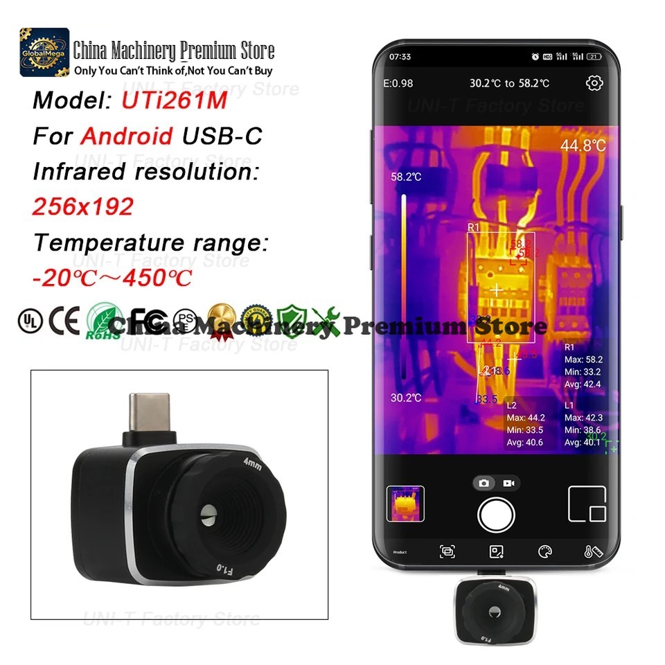UNI-T Infrarood warmtebeeldcam - Thermal Imaging Camera 256X192 recensie en prijs