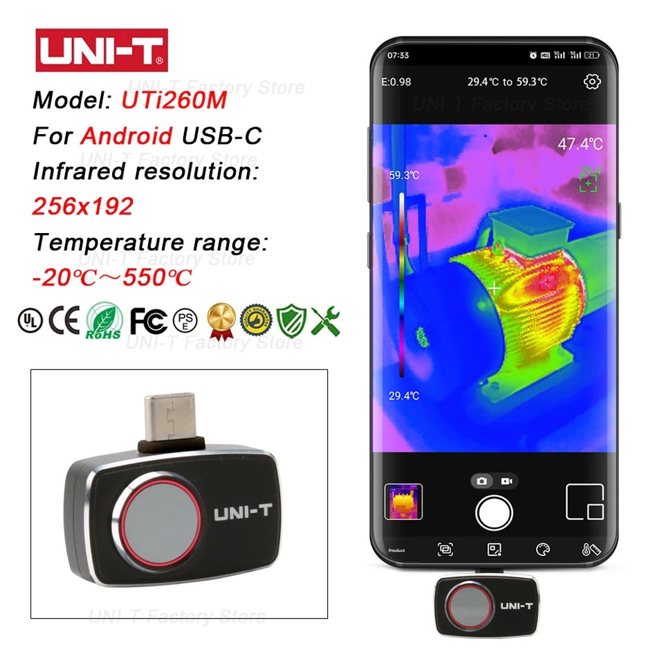 UNI-T Infrarood warmtebeeldcam - Thermal Imaging Camera 256X192 recensie en prijs
