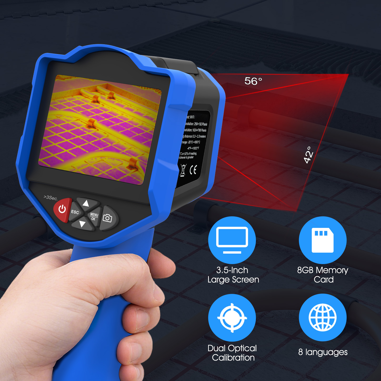 HoldPeak Thermische Beeldcamer - Thermal Imaging Camera 256X192 recensie en prijs